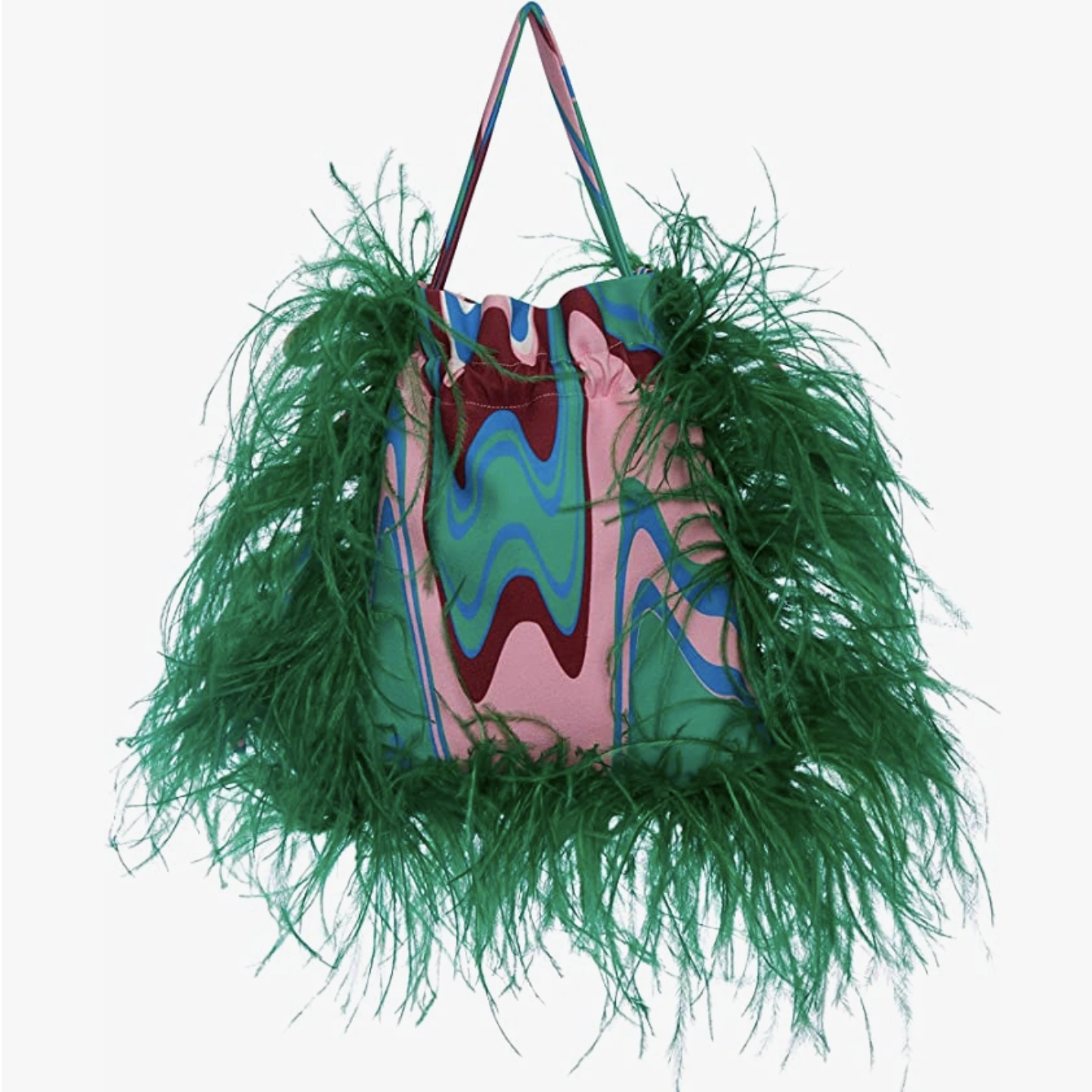 Feathers Aflutter: Green Feather Bag by PatBO